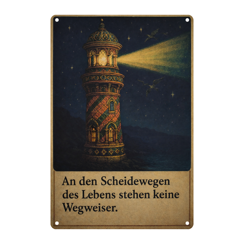 Blechschild Scheideweg Wegweiser