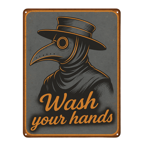 Blechschild wash your Hands