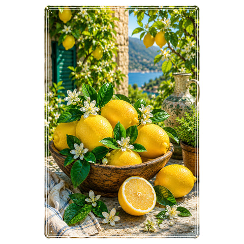 Blechschild 20x30cm – Amalfi Zitronen Italien Mediterrane Sommer Deko