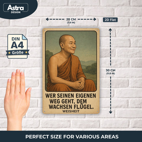 Buddha Zitat eigener Weg Blechschild - 20x30cm