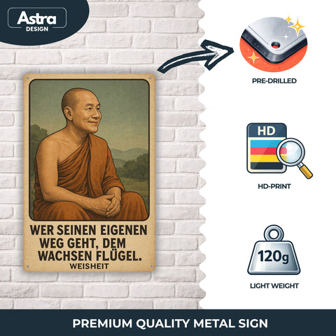 Buddha Zitat eigener Weg Blechschild - 20x30cm