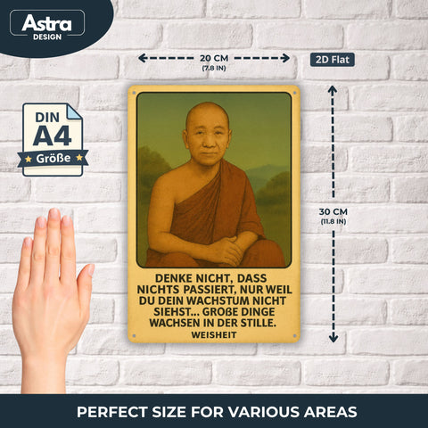 Buddha Zitat wachsen Blechschild - 20x30cm