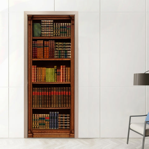 Bücherregal Literatur Tür Tapete