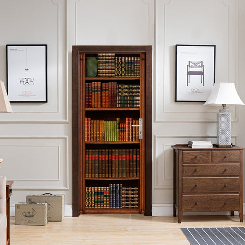 Bücherregal Literatur Tür Tapete