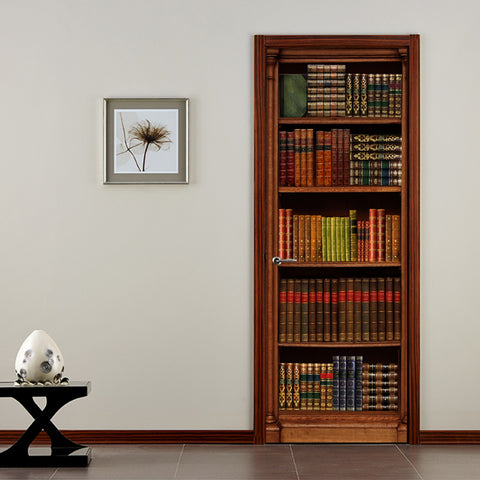 Bücherregal Literatur Tür Tapete