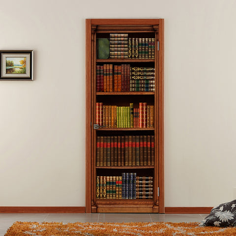 Bücherregal Literatur Tür Tapete