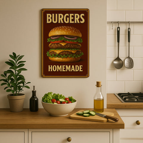 Homemade Burger Blechschild - 20x30cm