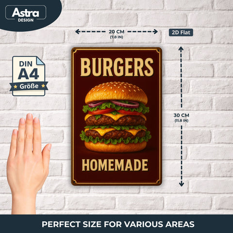 Homemade Burger Blechschild - 20x30cm