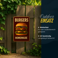 Burger Blechschild 