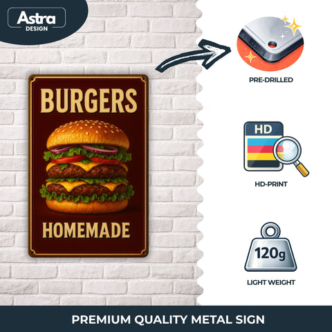 Homemade Burger Blechschild - 20x30cm