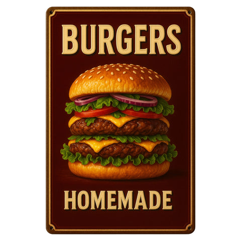 Homemade Burger Blechschild - 20x30cm
