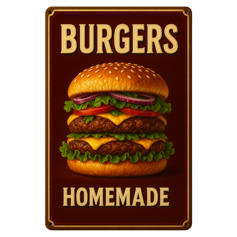 Burger Blechschild 