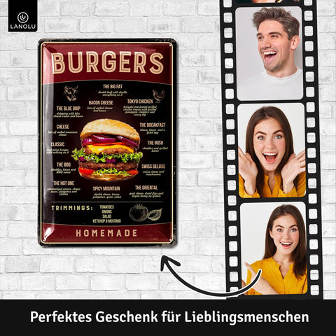 Blechschild Burgers Homemade