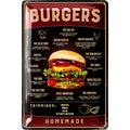 Blechschild Burgers Homemade