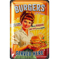 Blechschild Burgers and Fries