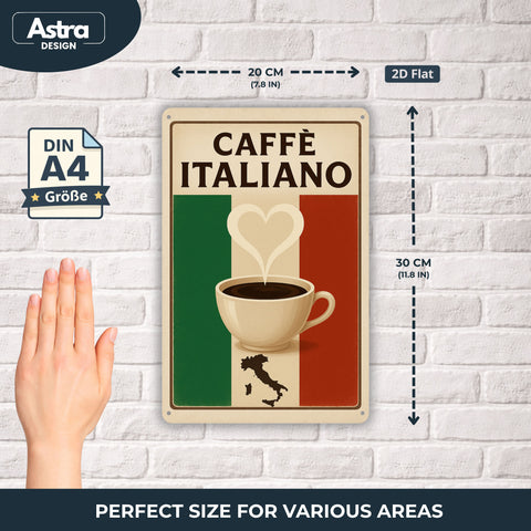 Caffe Italiano Blechschild - 20x30cm