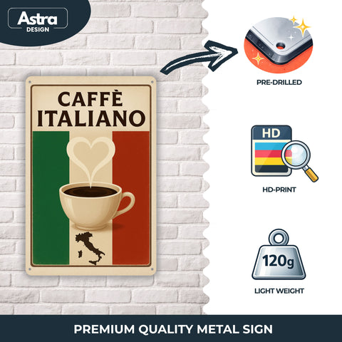 Caffe Italiano Blechschild - 20x30cm