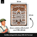 Blechschild Camping english