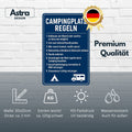 Campingplatz Regeln Blechschild