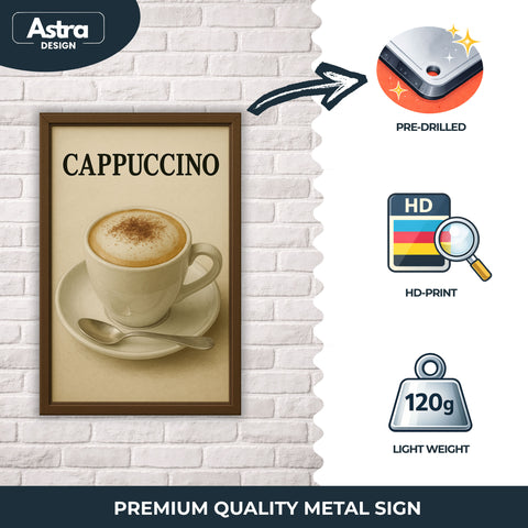 Cappuccino Blechschild - 20x30cm
