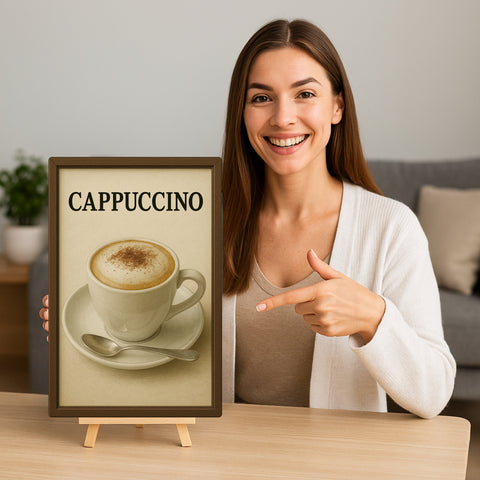 Cappuccino Blechschild