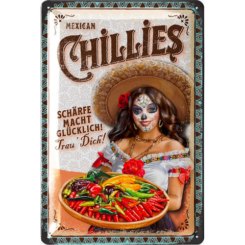 Blechschild Mexican Chillies