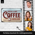 Blechschild Fresh & Hot Coffee