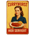 Currywurst Blechschild 