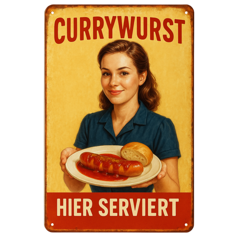 Currywurst Blechschild 