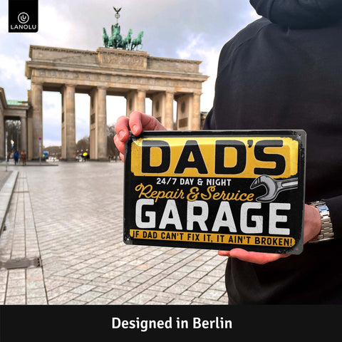 Blechschild Dad Garage