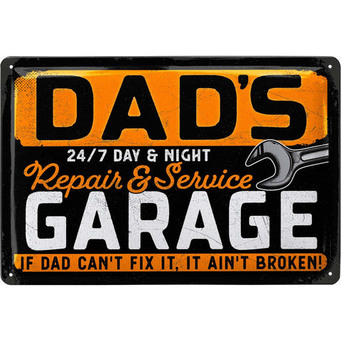 Blechschild Dad Garage