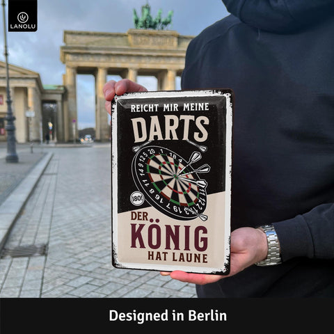 Blechschild  Der Dart König