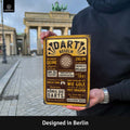 Blechschild  Dart Regeln braun