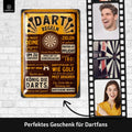 Blechschild  Dart Regeln braun
