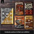 Blechschild  Dart Regeln braun