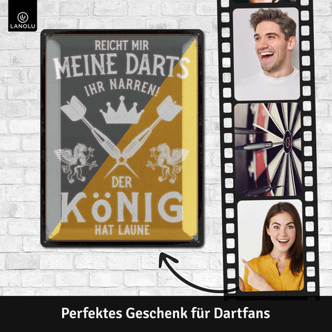 Blechschild Darts König