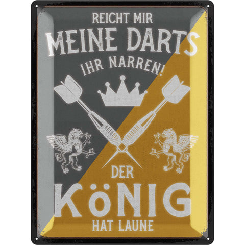Blechschild Darts König