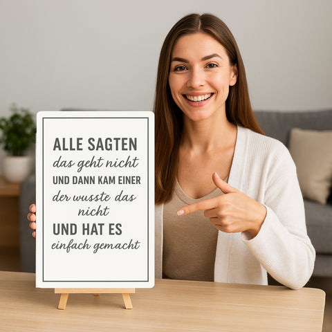 Das geht nicht Zitat Blechschild