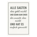 Das geht nicht Zitat Blechschild