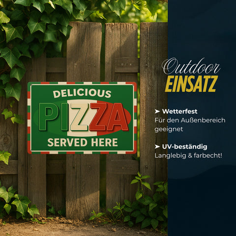 Pizza Delicious Blechschild