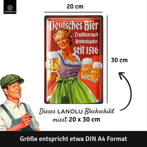 Blechschild Deutsches Bier