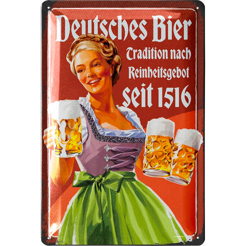 Blechschild Deutsches Bier