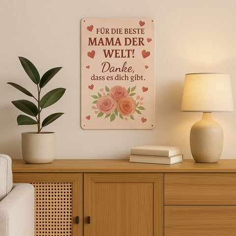 Die beste Mama der Welt Blechschild