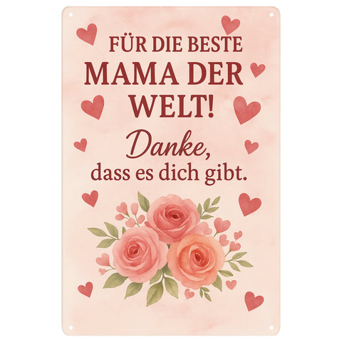 Die beste Mama der Welt Blechschild