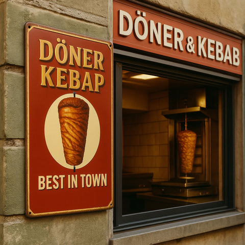 Döner Kebap Best in Town Blechschild - 20x30cm