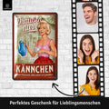 Blechschild Draußen Kännchen Motiv