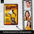Blechschild Hurra Kaffee Affe