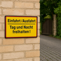 Einfahrt Ausfahrt Blechschild