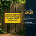Einfahrt Ausfahrt Blechschild