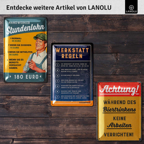 Blechschild Einmal mit Profis arbeiten
